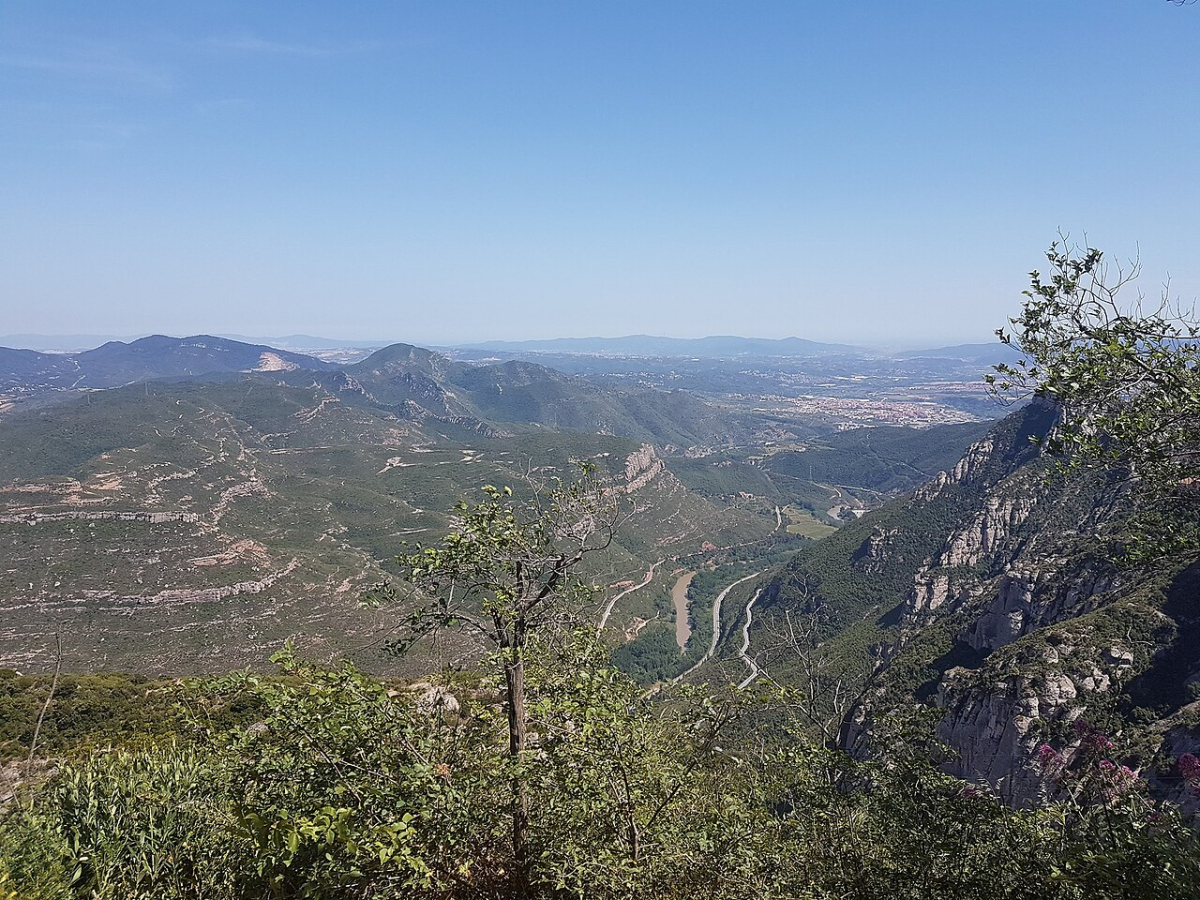 Mountain landscape seen from Montserrat near Barcelona Mountain landscape seen from Montserrat near Barcelona