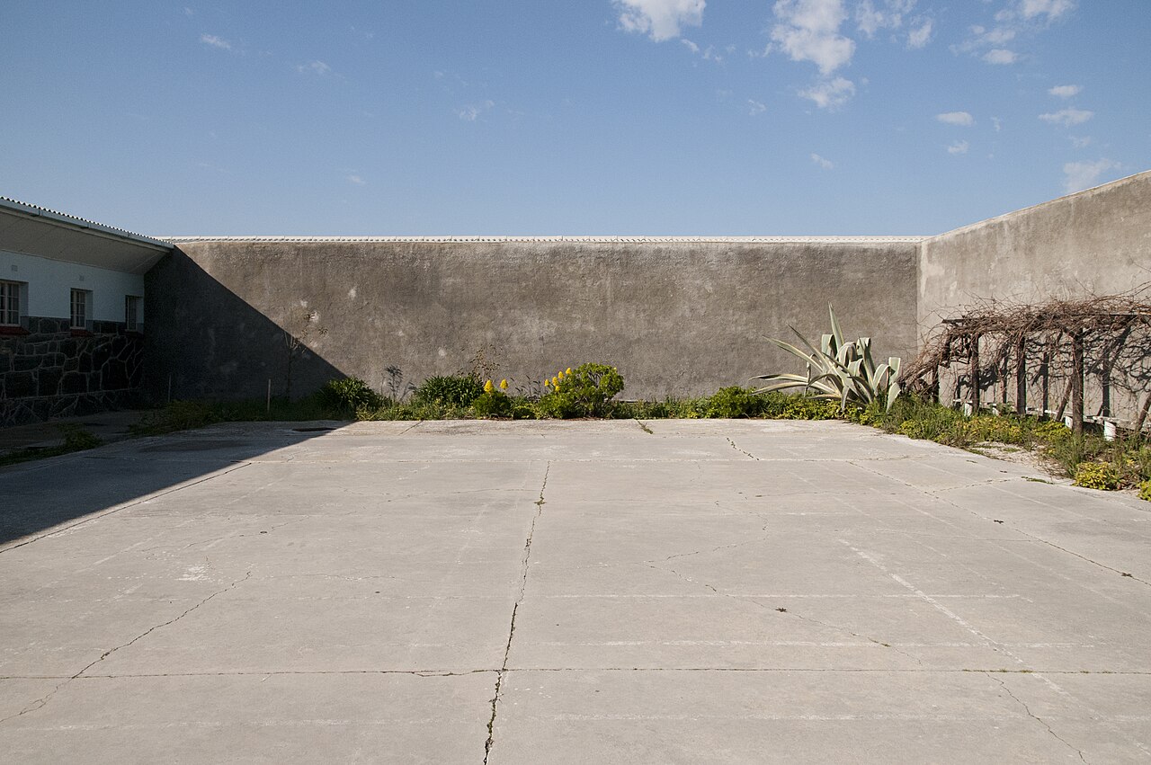 Courtyard of the former maximum-security prison on Robben Island