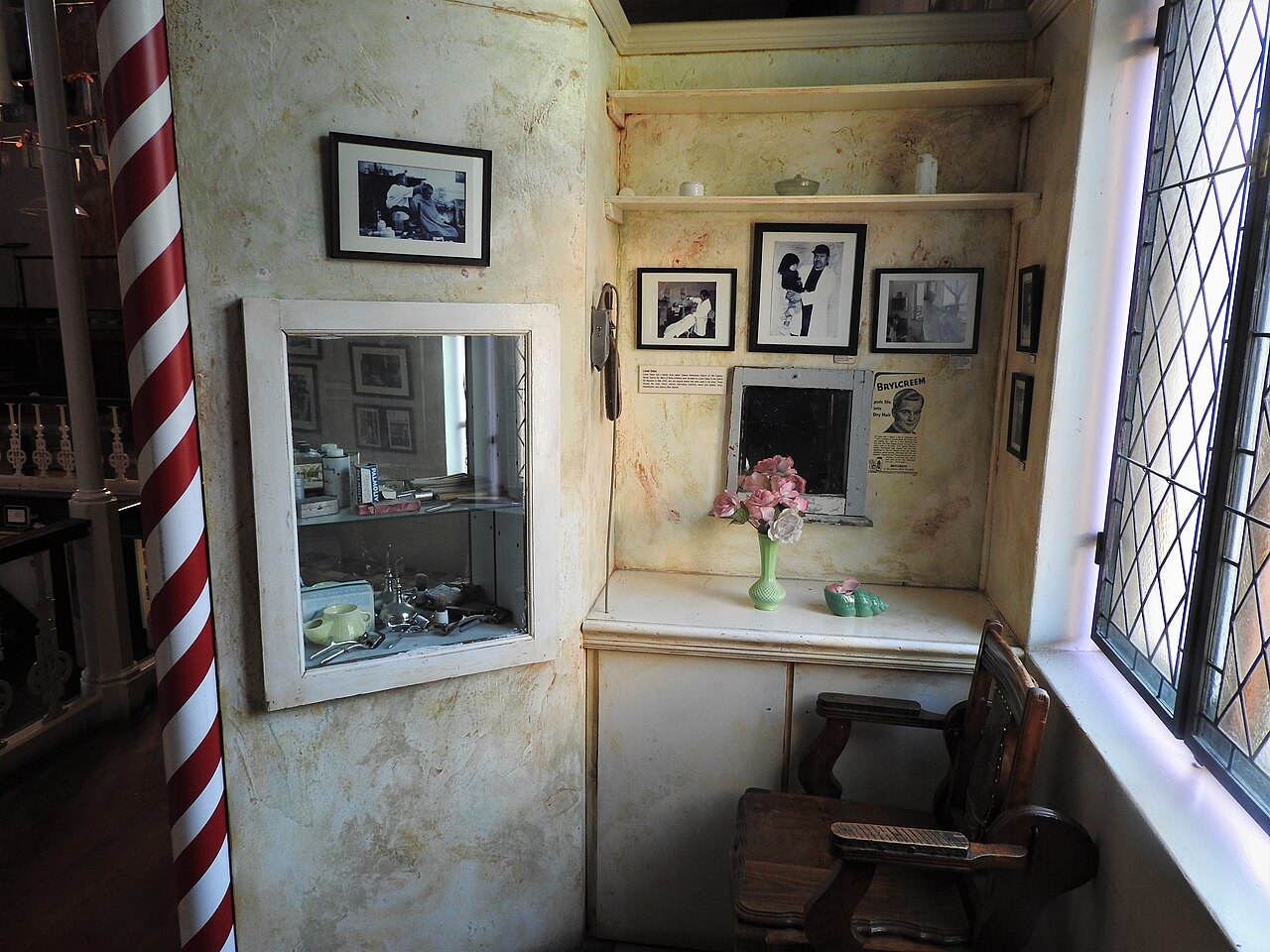 Barbershop display inside the District Six Museum Barbershop display inside the District Six Museum