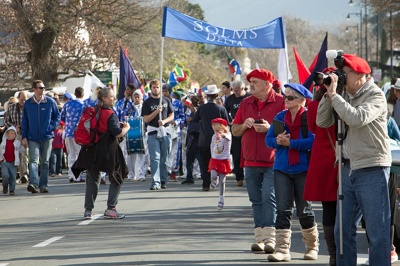 Street parade at the Franschhoek Bastille Festival in 2014 Street parade at the Franschhoek Bastille Festival in 2014