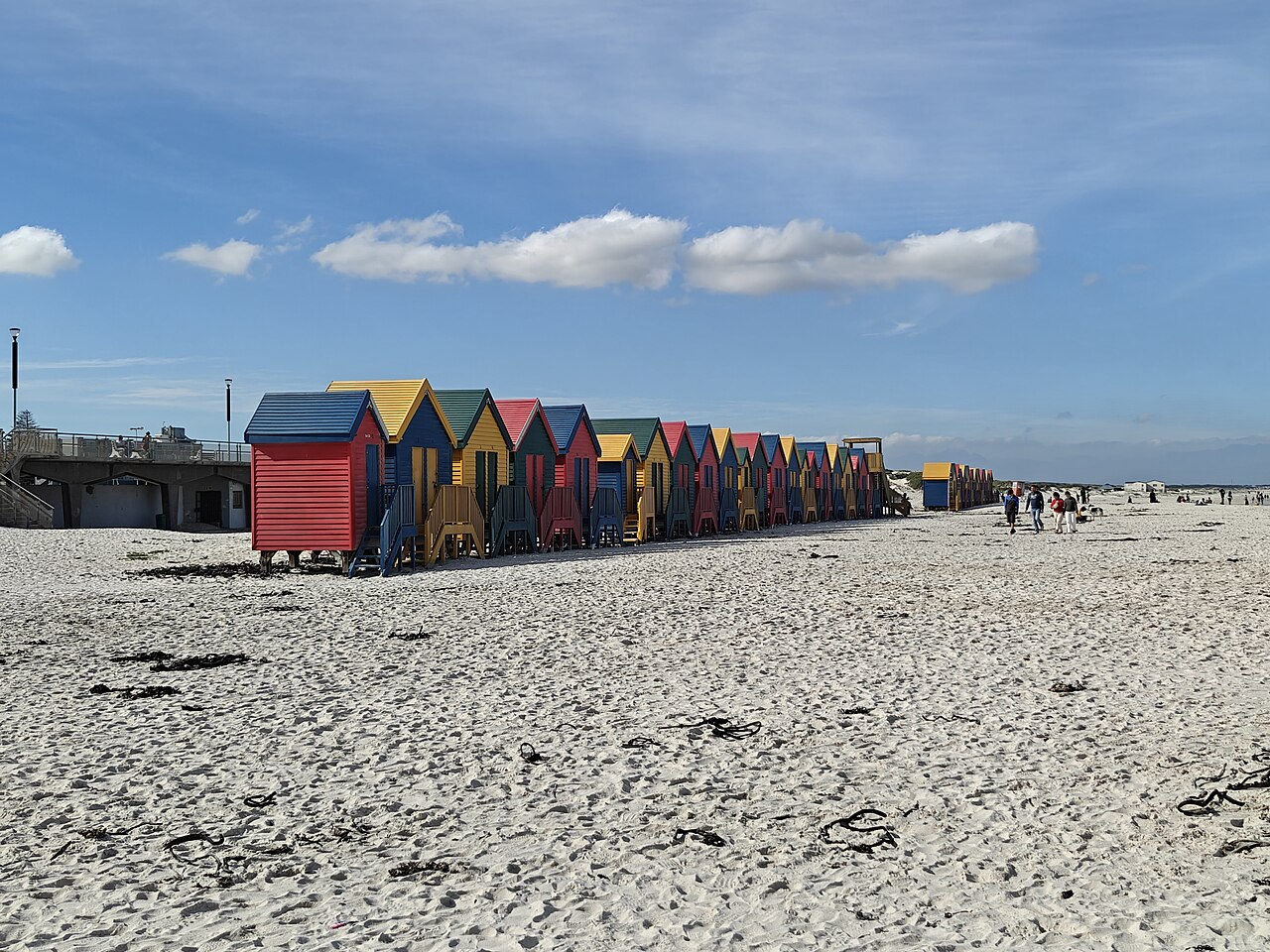 Colourful beach huts at Muizenberg Colourful beach huts at Muizenberg