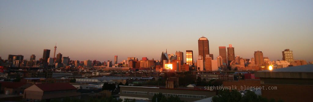 Johannesburg skyline at dusk
