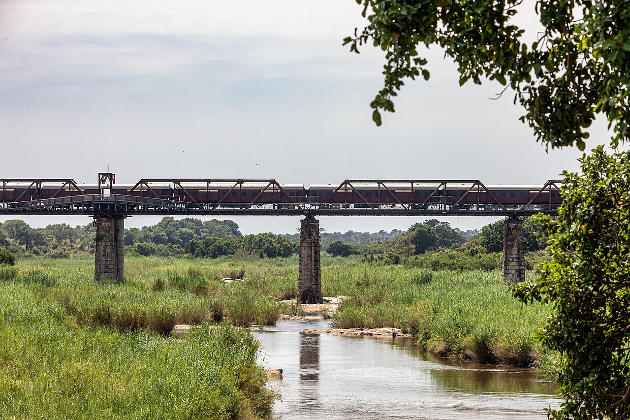Kruger Shalati train hotel on the bridge at Skukuza