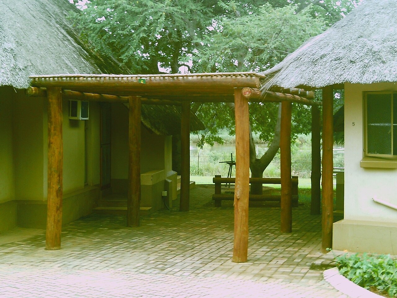 Bungalows at Lower Sabie rest camp in Kruger National Park