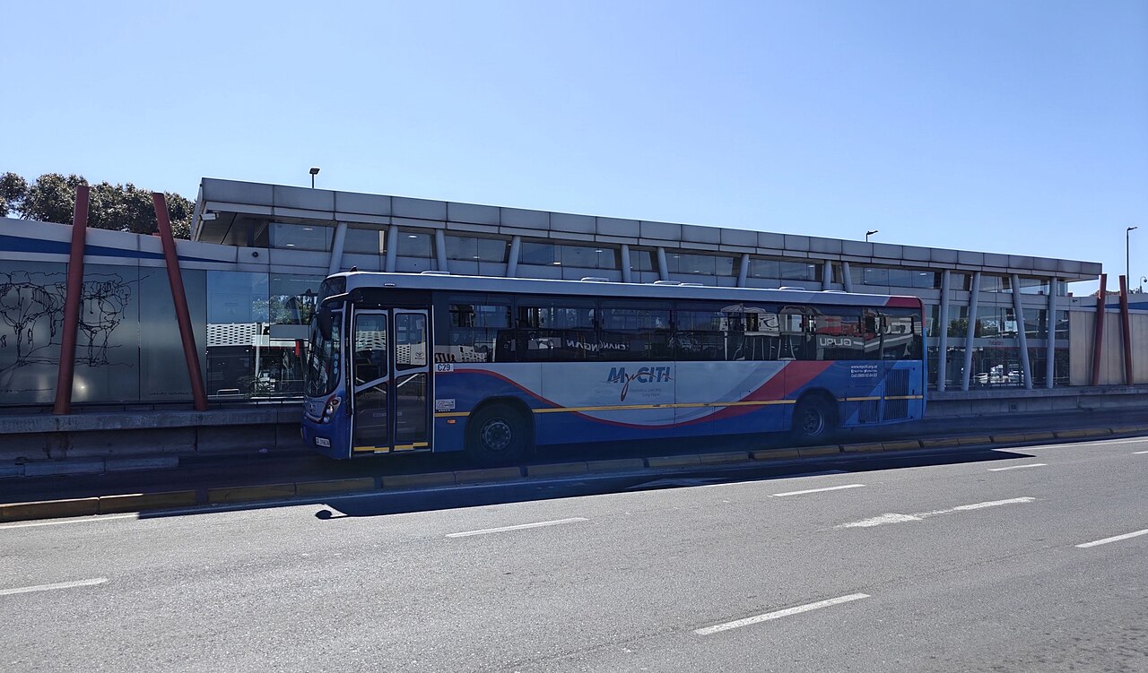 MyCiTi bus and station in Milnerton, Cape Town MyCiTi bus and station in Milnerton, Cape Town
