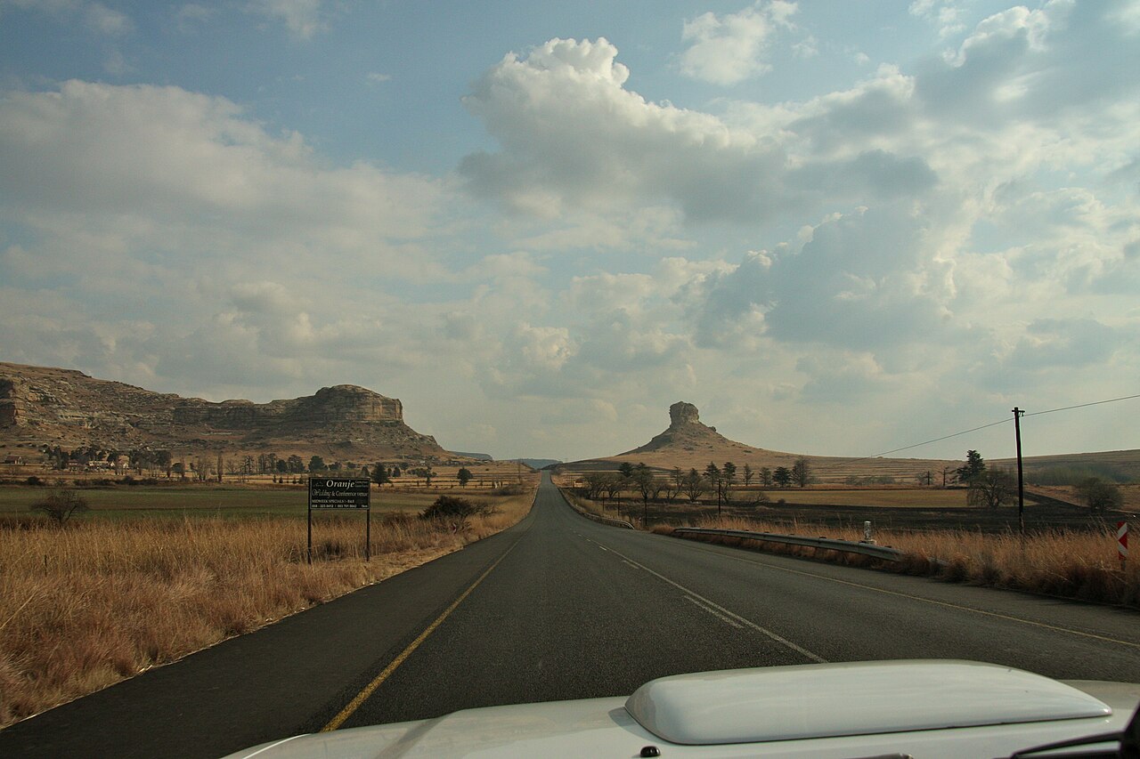 A road through a South African landscape A road through a South African landscape