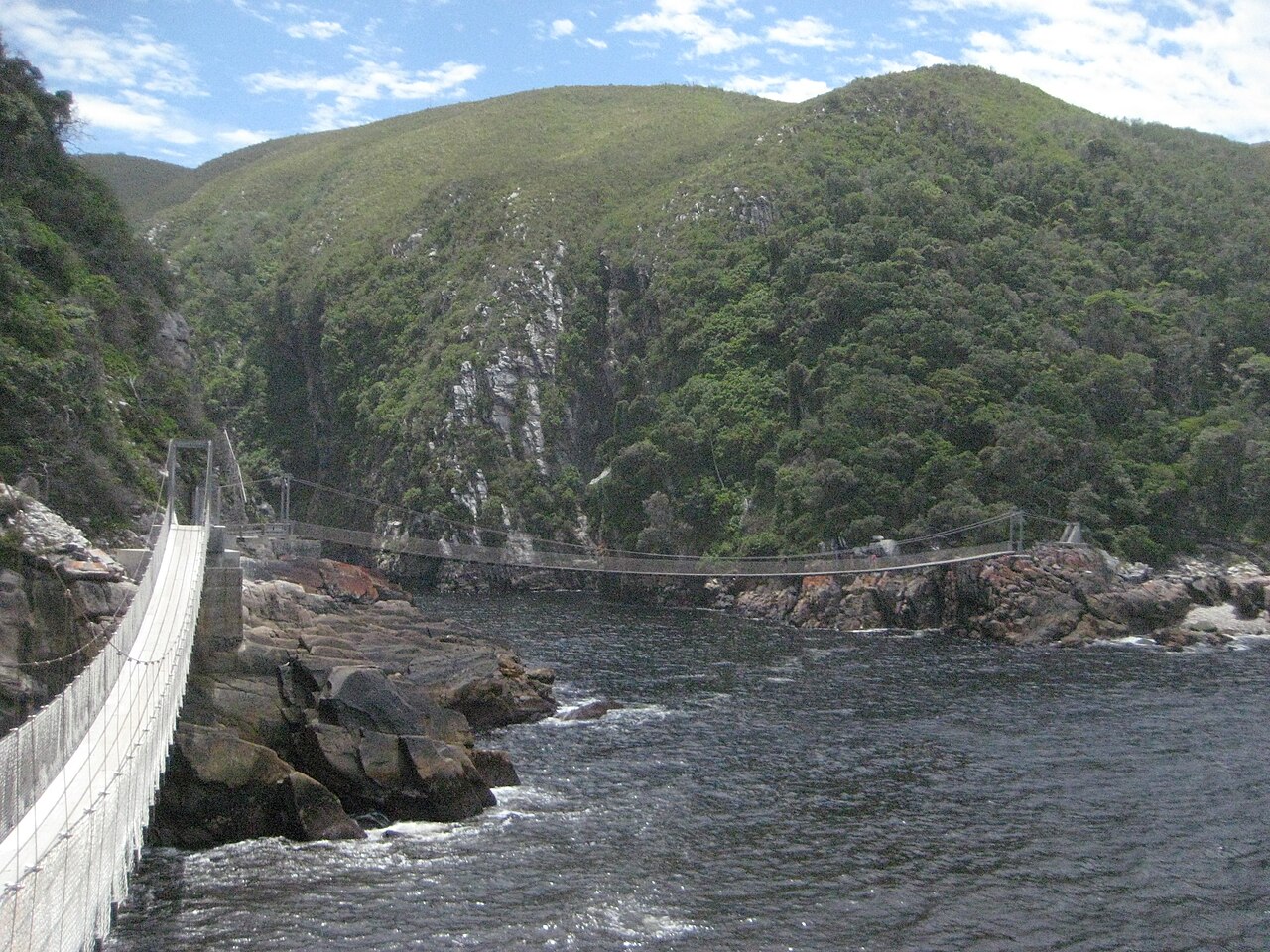 Suspension bridge at Storms River Mouth Suspension bridge at Storms River Mouth