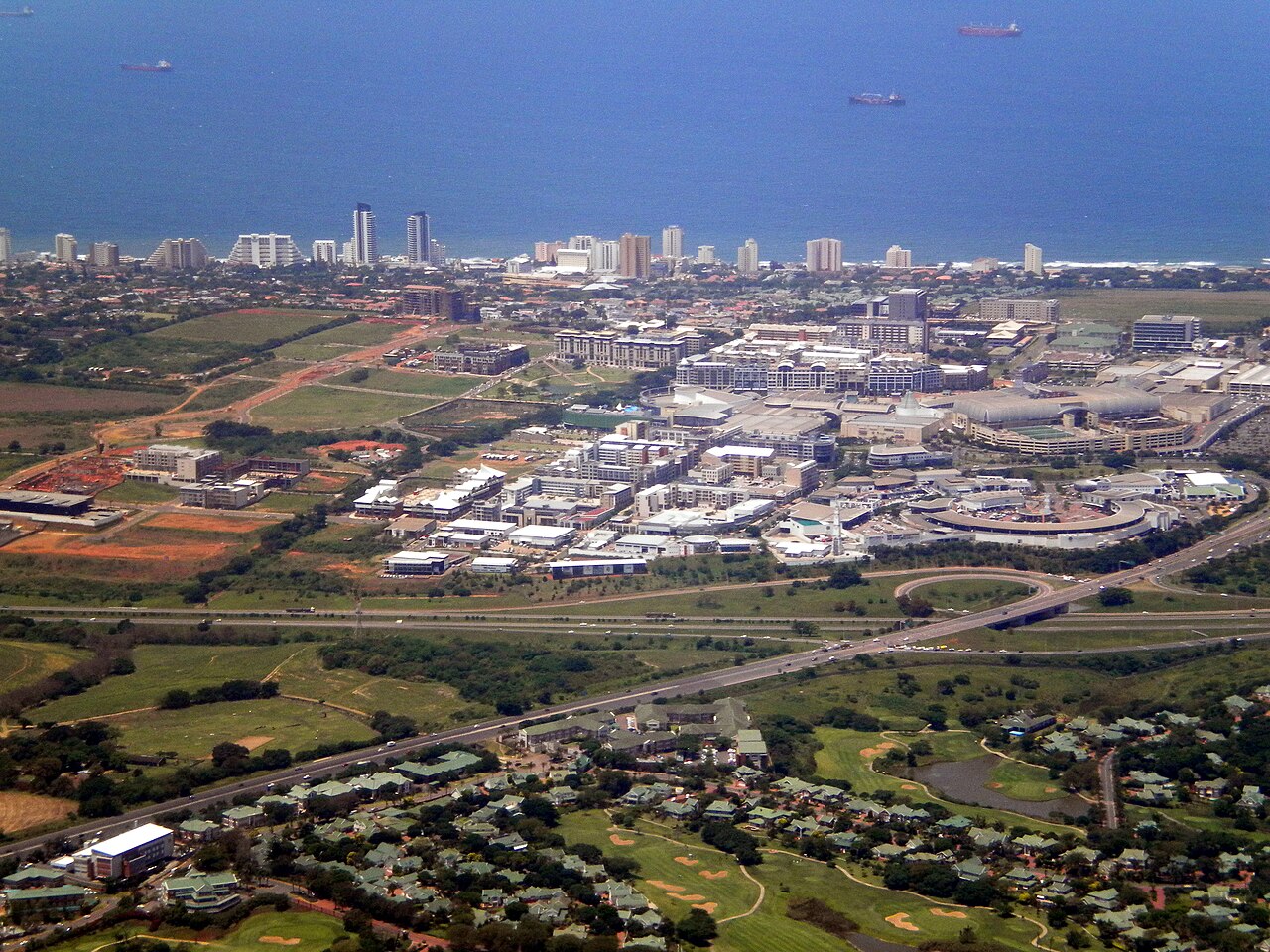 Aerial view of uMhlanga Rocks and uMhlanga Ridge