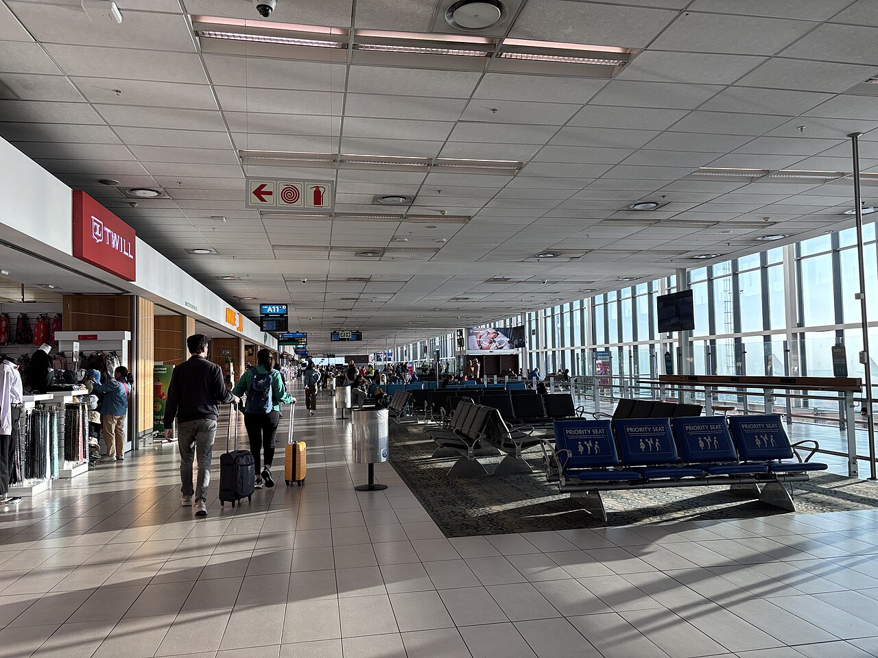 Upper level of Cape Town Airport’s domestic terminal Upper level of Cape Town Airport’s domestic terminal