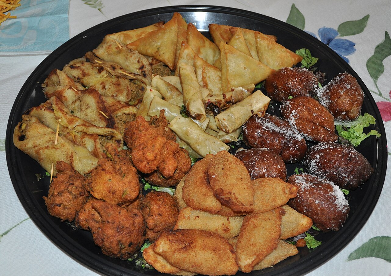 A platter of Cape Malay food prepared for a cook-off