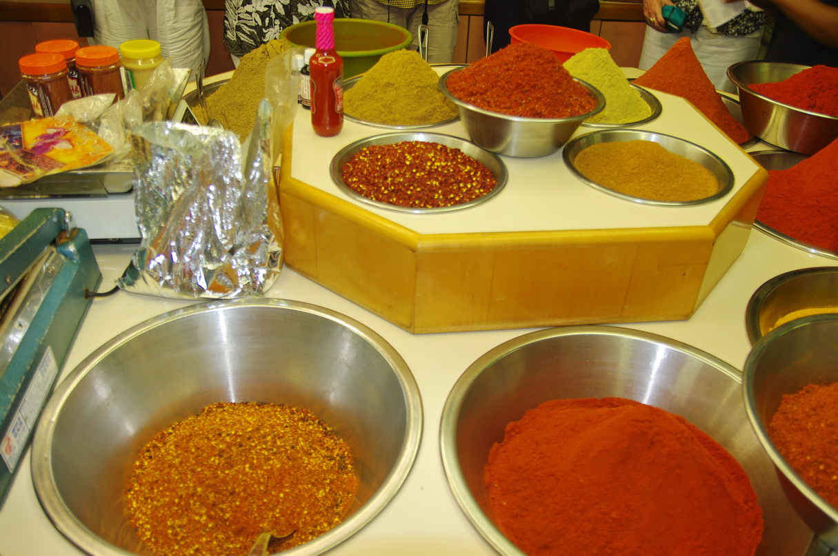 Spices for sale at Durban Victoria Street Market