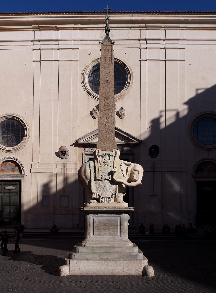 Bernini’s elephant and obelisk in Piazza della Minerva