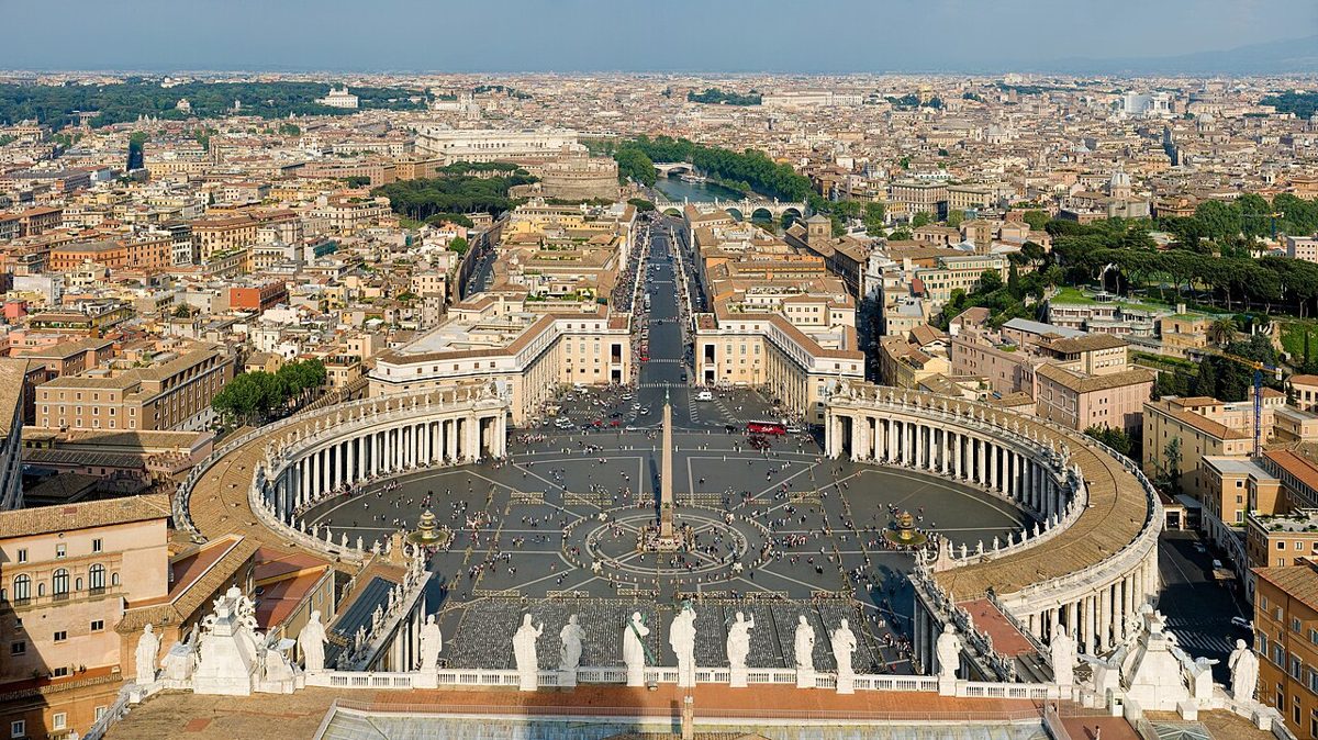 St. Peter’s Square and Rome seen from the basilica dome