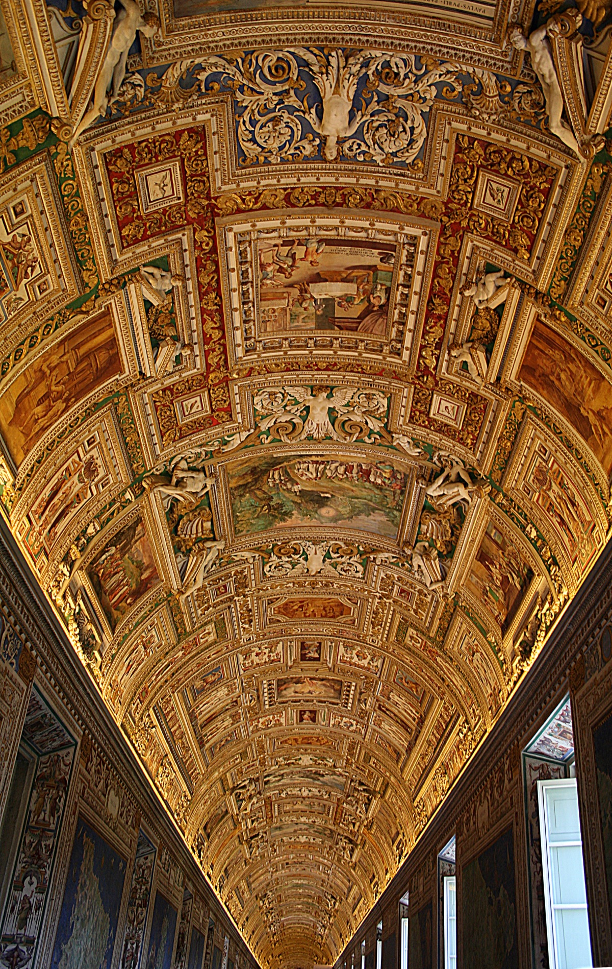 Painted maps and decorated vault of the Gallery of Maps in the Vatican Museums