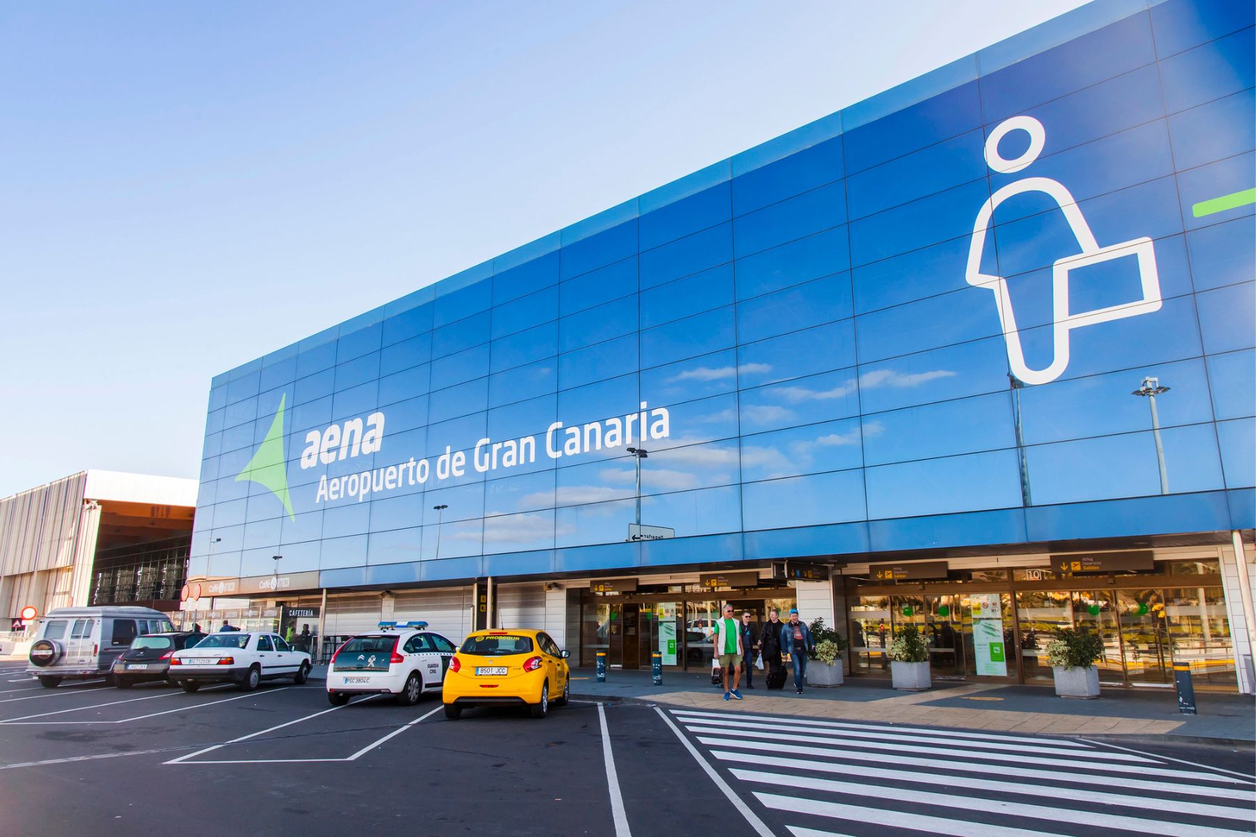Modern airport terminal in the Canary Islands