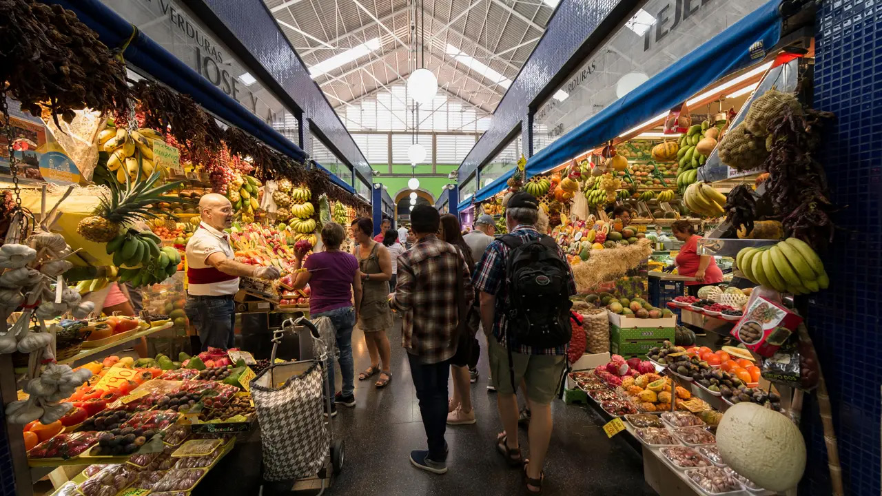 Local products such as fruits at a Canary Islands market