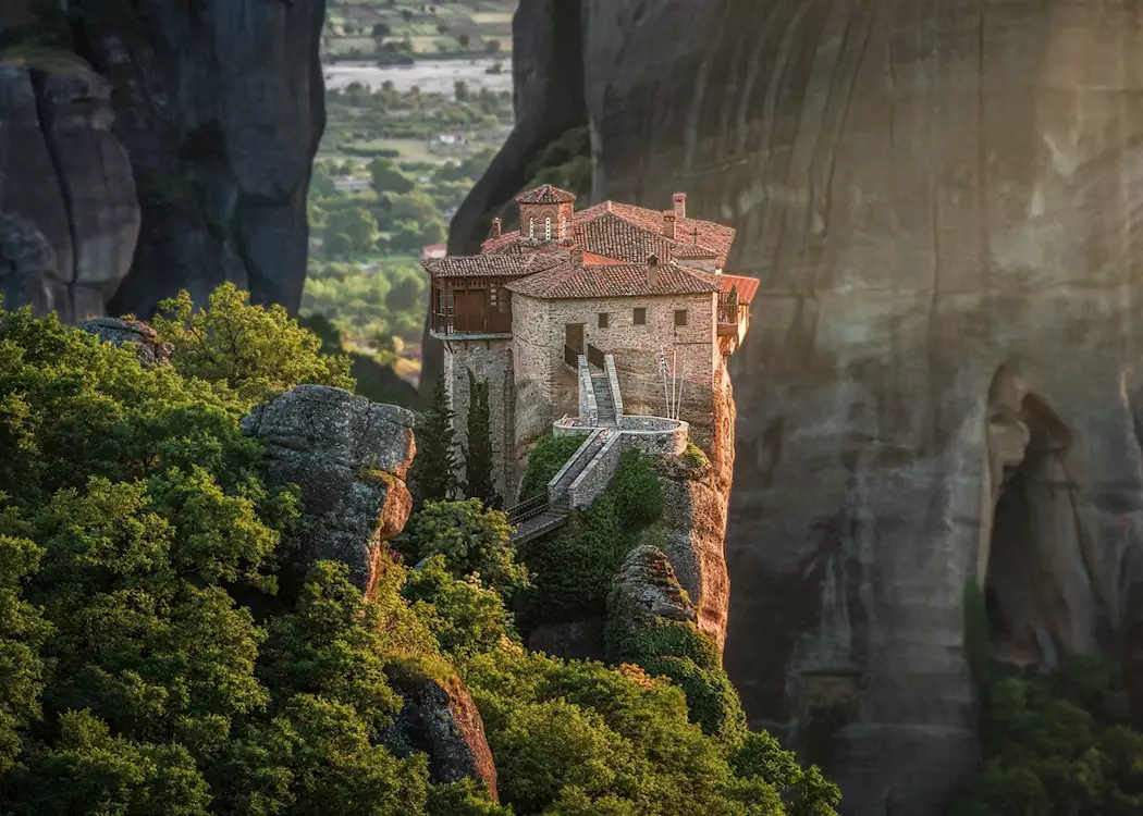 Meteora Monastery perched on dramatic rock formations, one of the top things to do in Greece