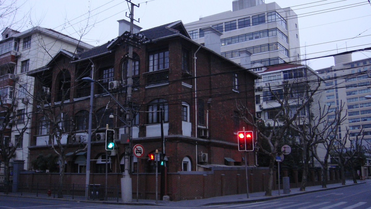 A residential street in Shanghai