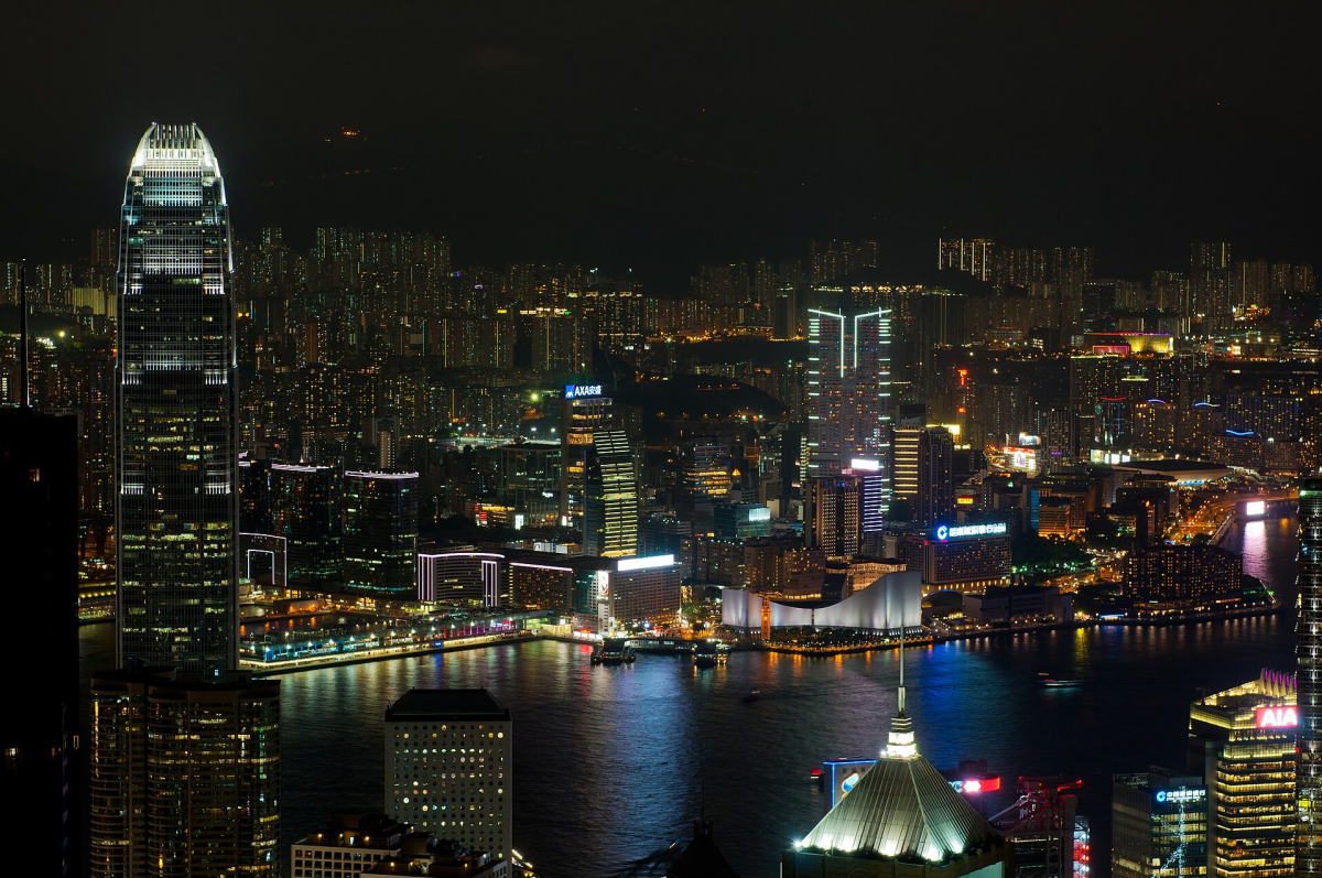 The harbour and city seen from the Peak.