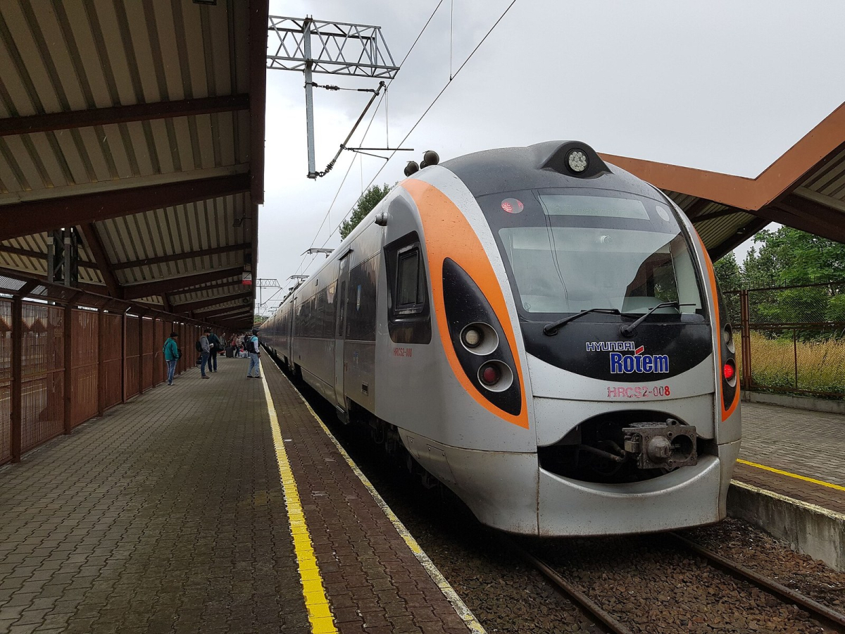 Ukrainian Intercity train at Przemysl station in Poland in 2019 Ukrainian Intercity train at Przemysl station in Poland in 2019