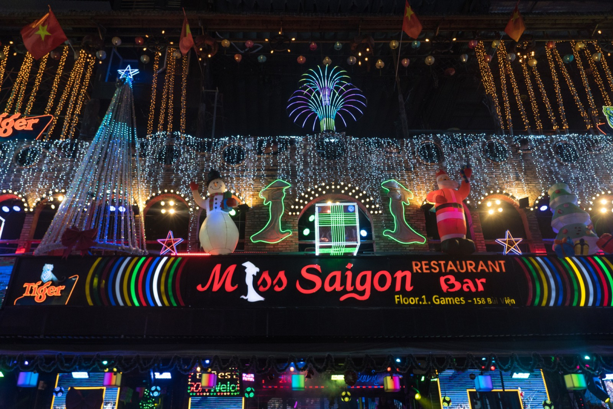 Bui Vien Street in Ho Chi Minh City at night, photographed in November 2024