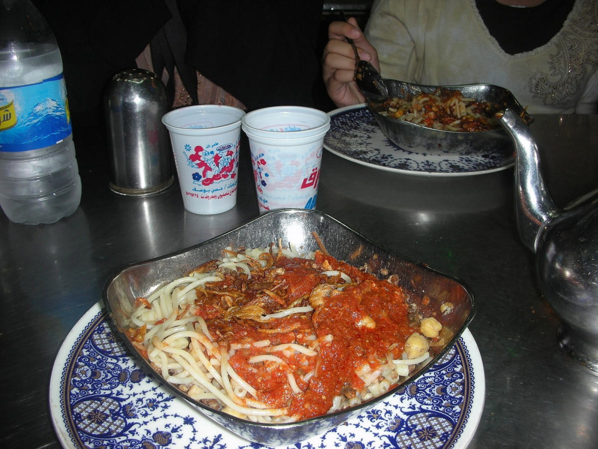 Koshari served at Abu Tariq Restaurant in Cairo Koshari served at Abu Tariq Restaurant in Cairo