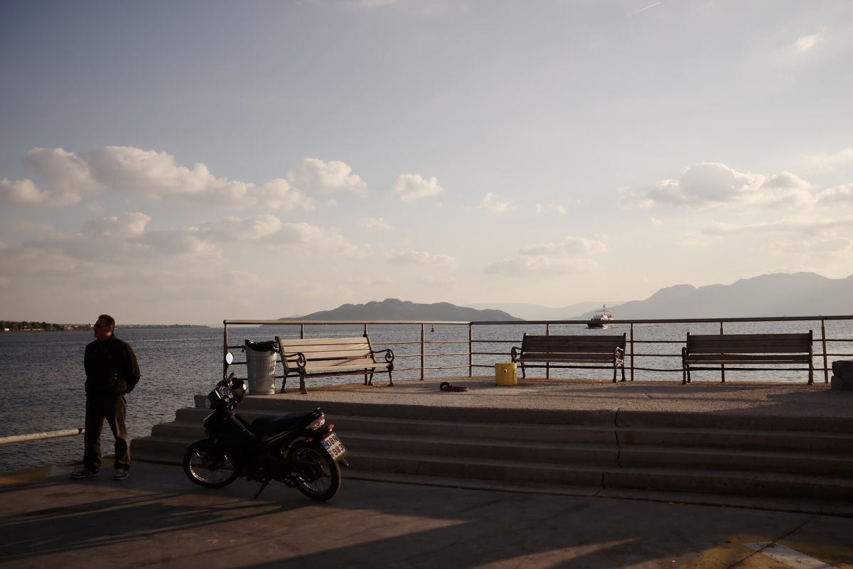 The waterfront at Aegina. The waterfront at Aegina.