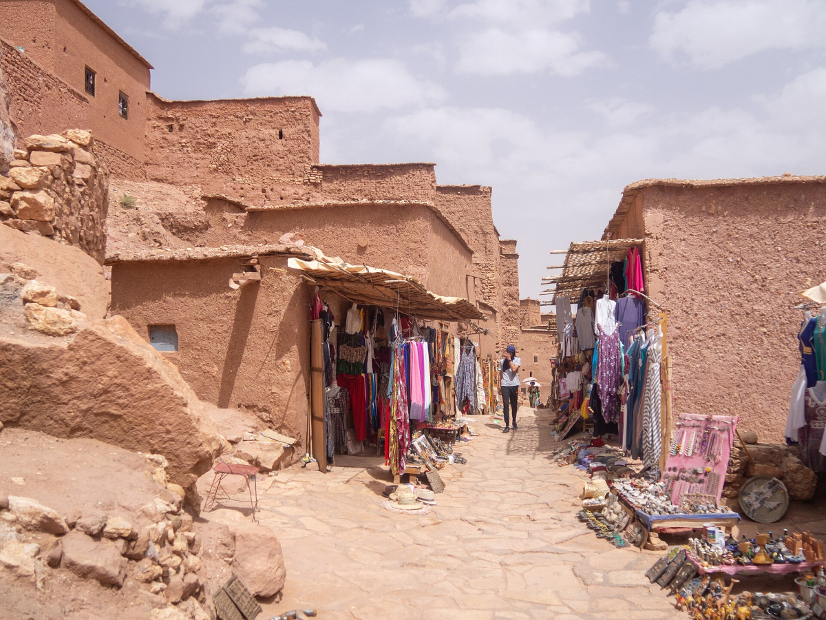 An earthen street in Aït Benhaddou, photographed in July 2019 An earthen street in Aït Benhaddou, photographed in July 2019