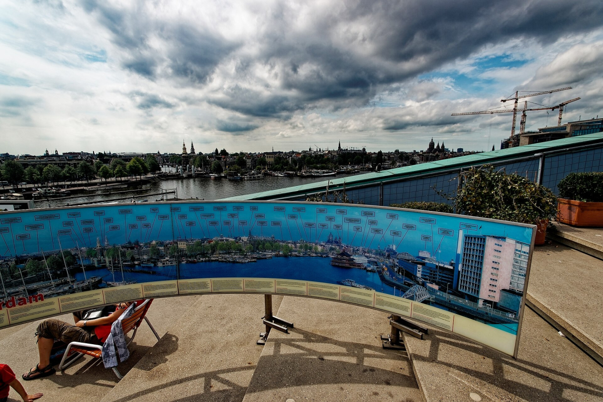 The outdoor terrace at NEMO; check current opening and access arrangements.