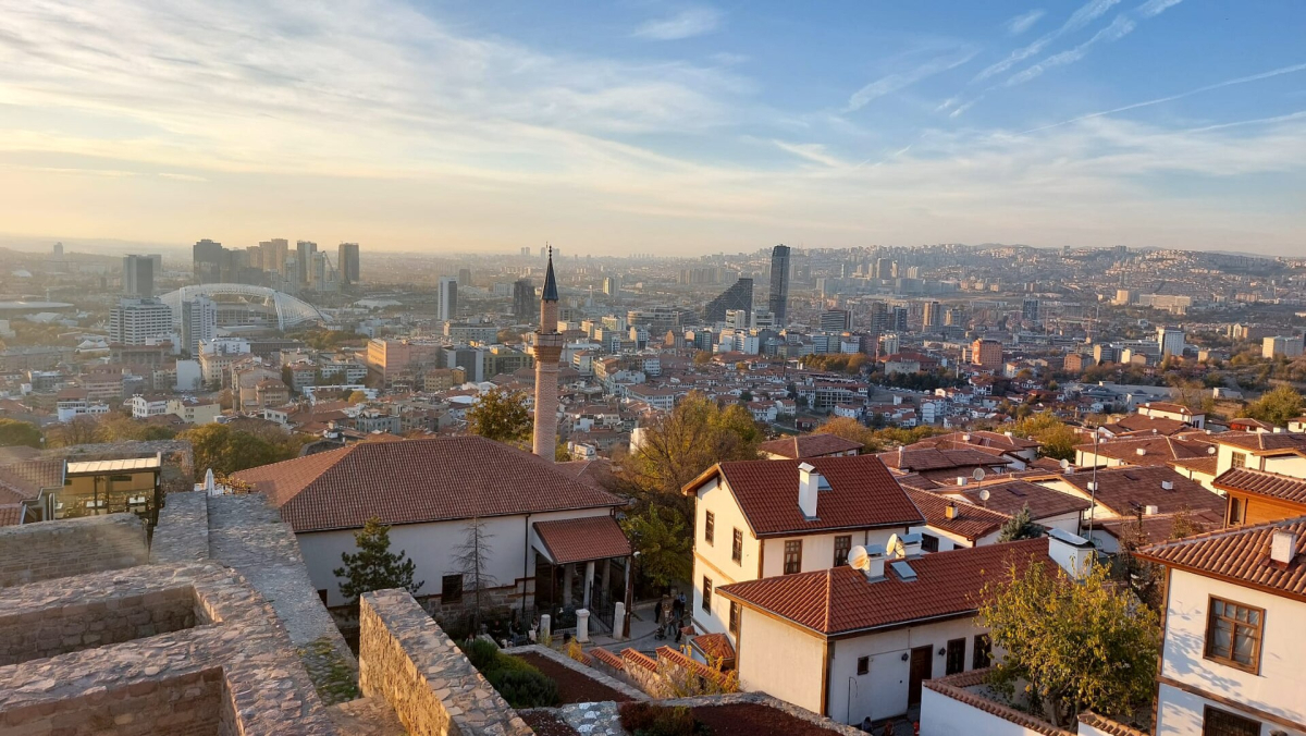 Ankara’s old city and modern skyline viewed from the castle Ankara’s old city and modern skyline viewed from the castle