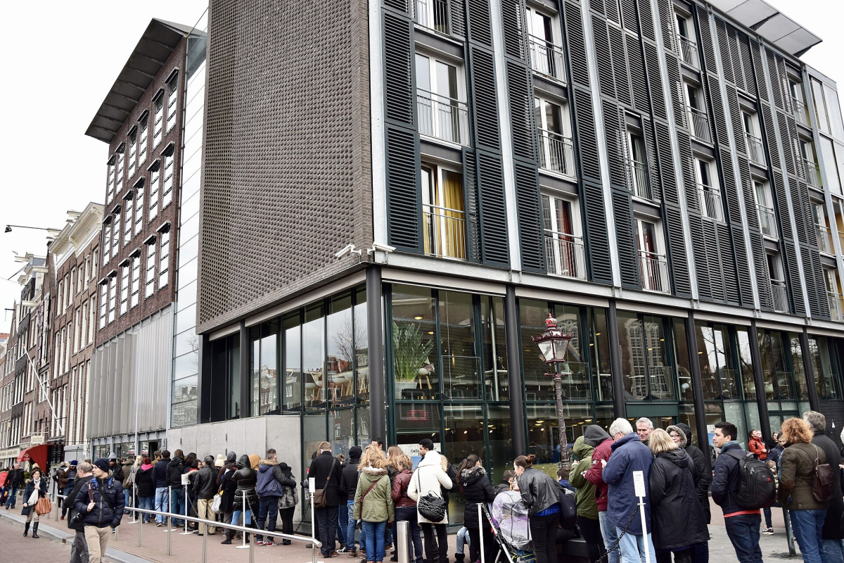 The Anne Frank House exterior on Prinsengracht.