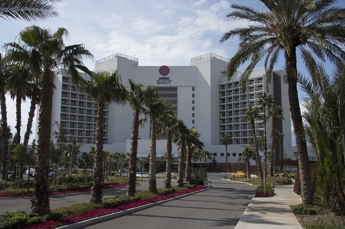 Exterior of Antalya Barut Hotel, now Akra Antalya, photographed in 2015
