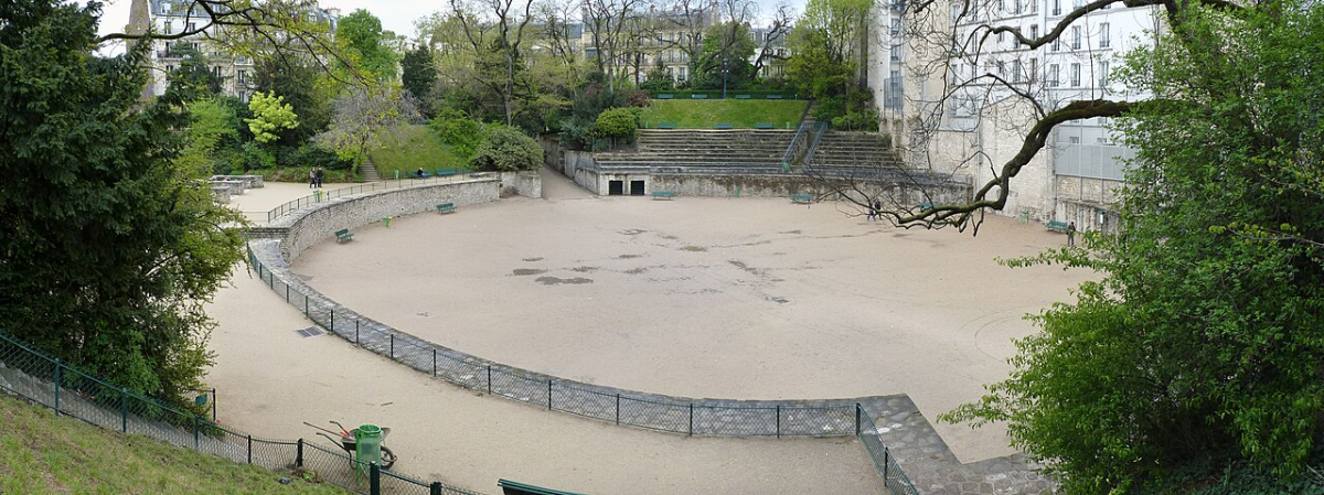 The surviving Arènes de Lutèce in the Latin Quarter, now a public neighbourhood space.