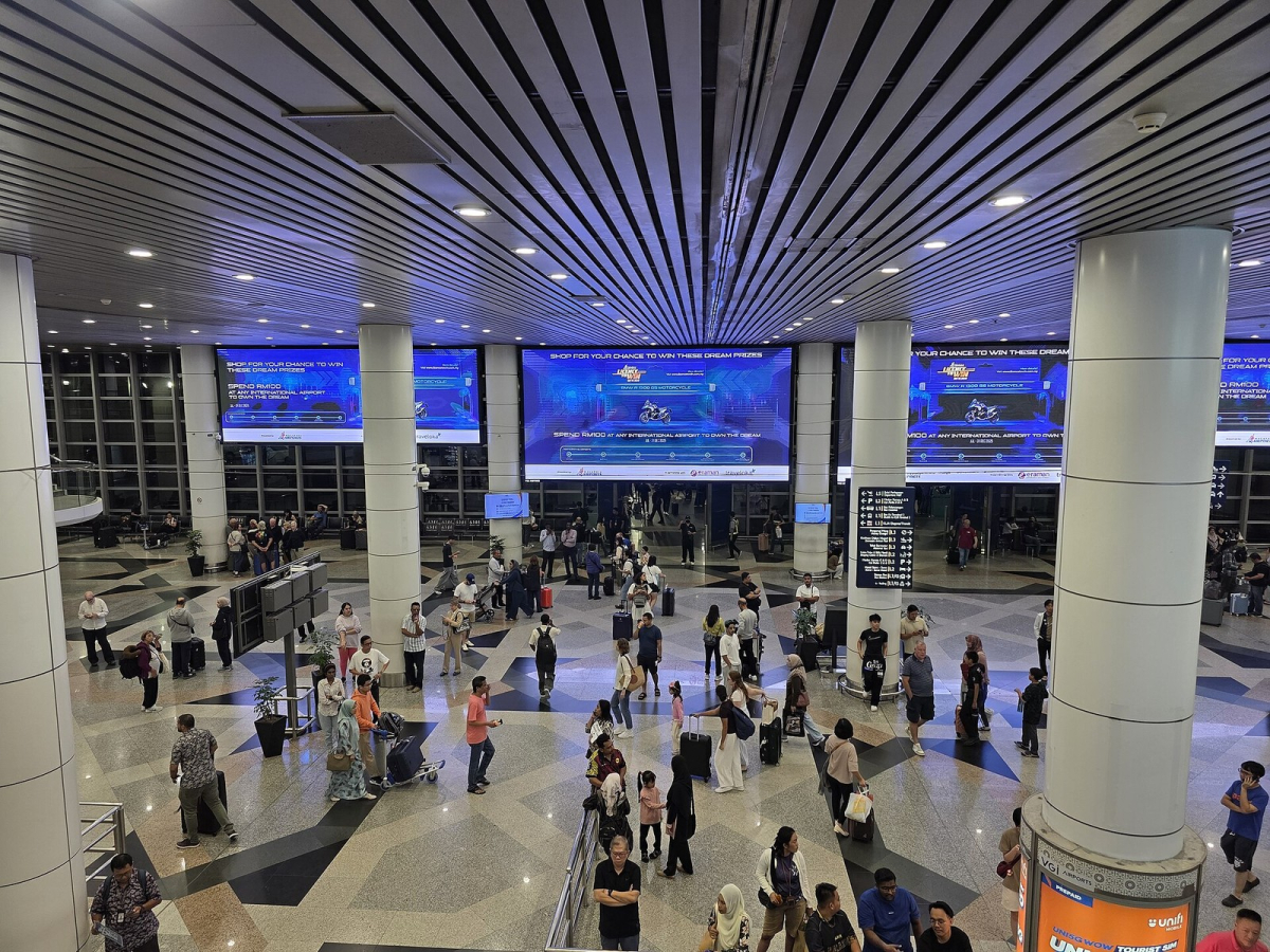 Arrival hall at Kuala Lumpur International Airport Terminal 1 in August 2025. Arrival hall at Kuala Lumpur International Airport Terminal 1 in August 2025.