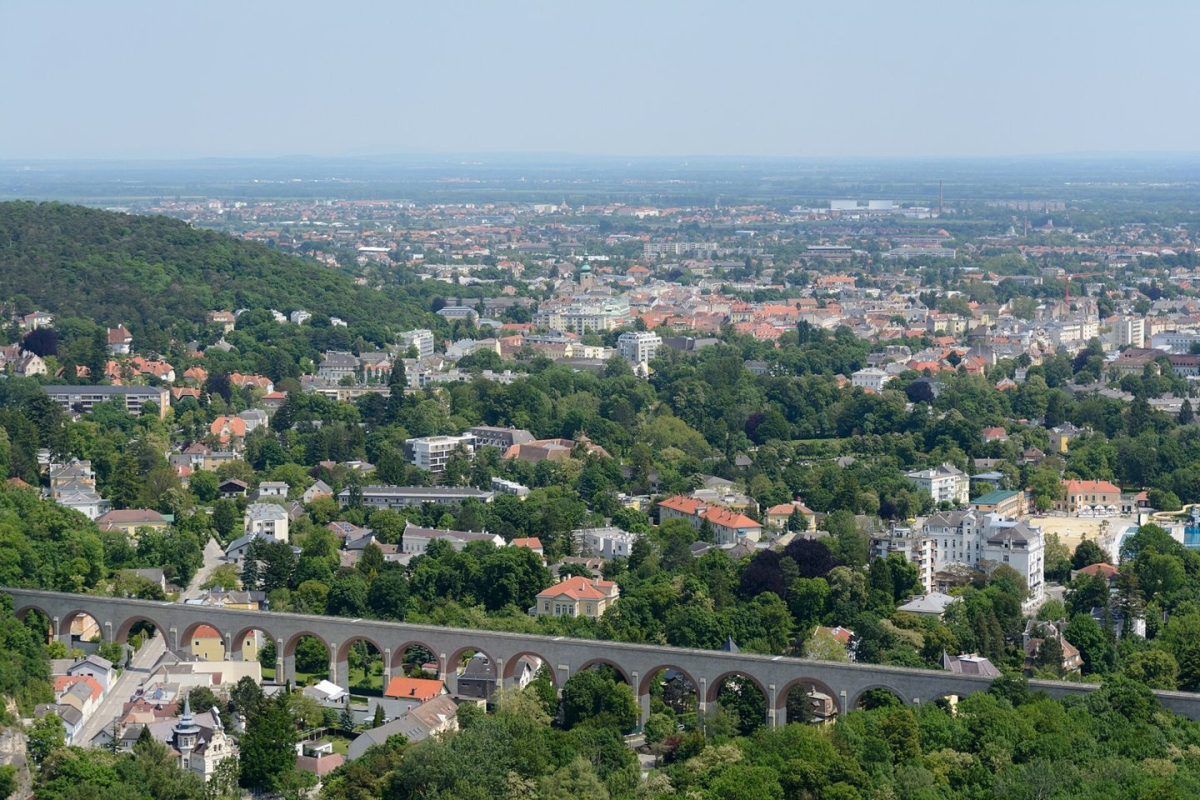 Baden bei Wien and the surrounding landscape Baden bei Wien and the surrounding landscape