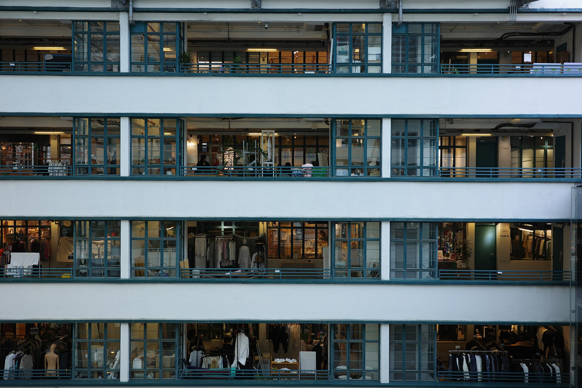 PMQ’s balconies and studios in Central.