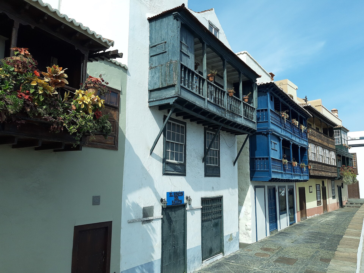 Traditional balconies in Santa Cruz de La Palma Traditional balconies in Santa Cruz de La Palma
