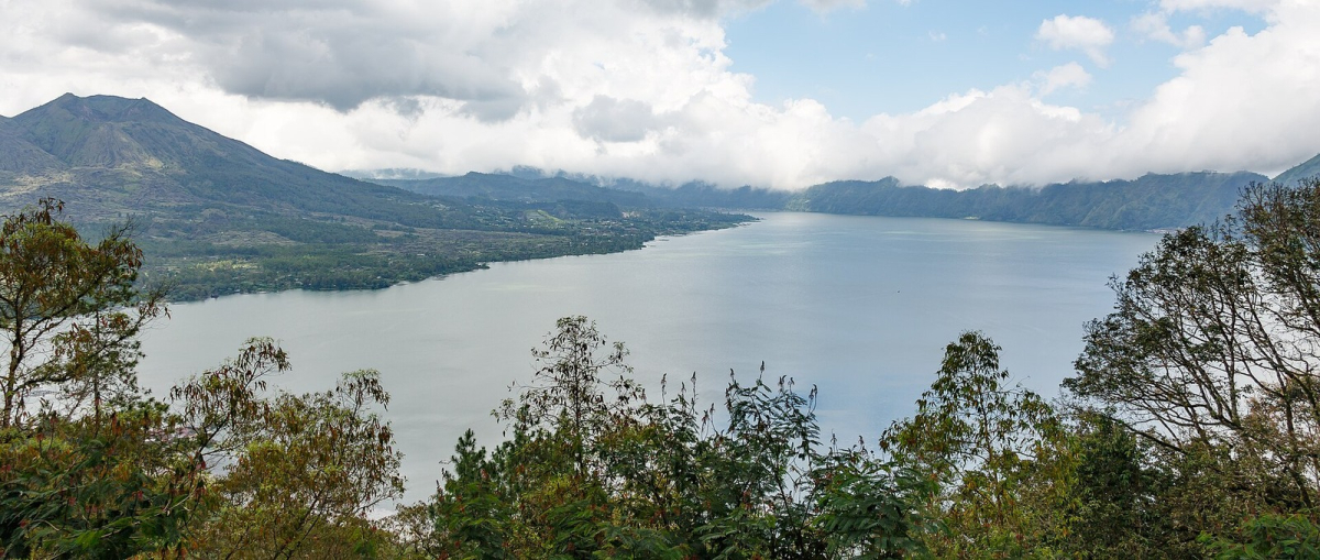 Lake Batur and the volcanic landscape of Kintamani. Lake Batur and the volcanic landscape of Kintamani