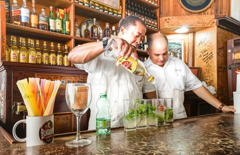 Bartender-preparing-a-mojito