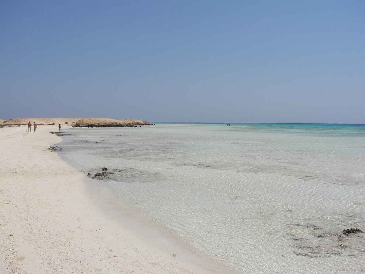 Shallow turquoise water and white sand at Sharm El Luli Shallow turquoise water and white sand at Sharm El Luli