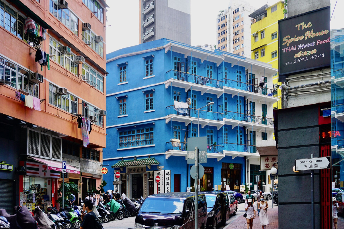 The Blue House in Wan Chai.