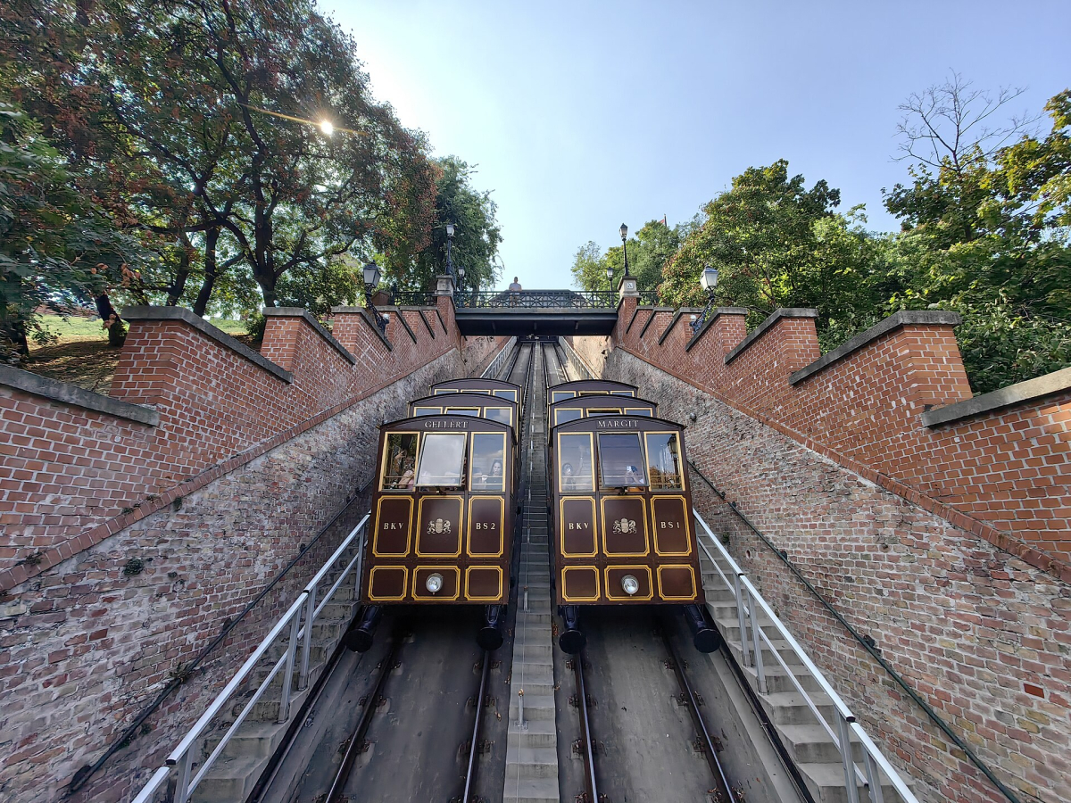 Buda Castle Funicular at Clark Ádám tér in Budapest Buda Castle Funicular at Clark Ádám tér in Budapest
