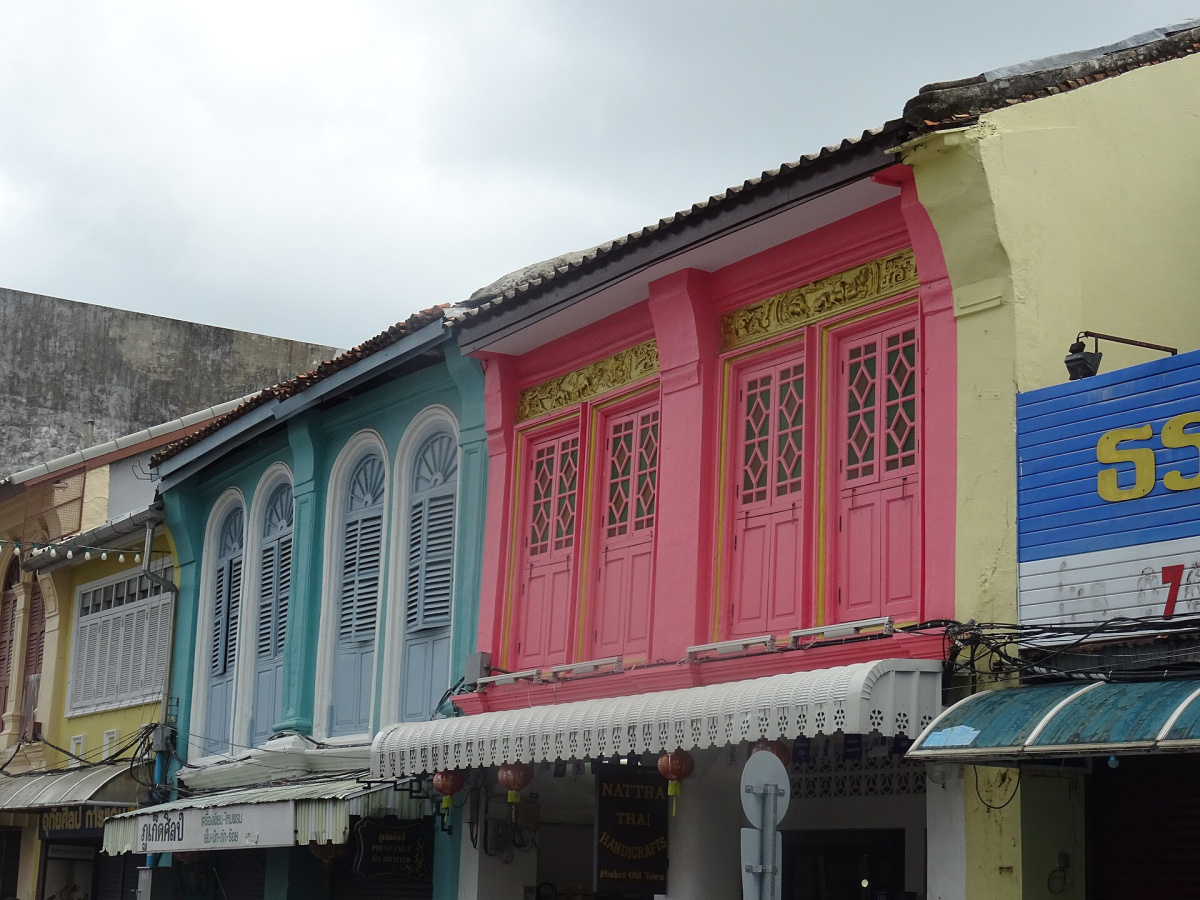 The streetscape of Phuket old town. The streetscape of Phuket old town.