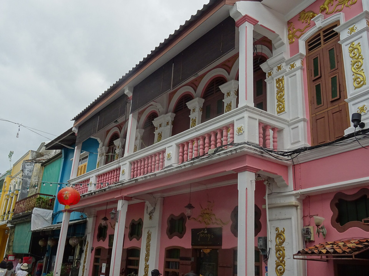 Colourful buildings on Soi Rommani in Phuket town. Colourful buildings on Soi Rommani in Phuket town.