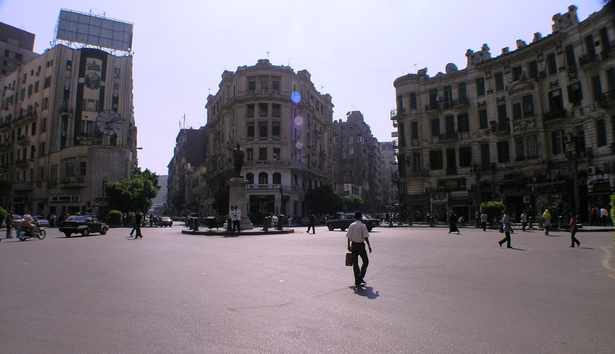 Talaat Harb Square in Downtown Cairo
