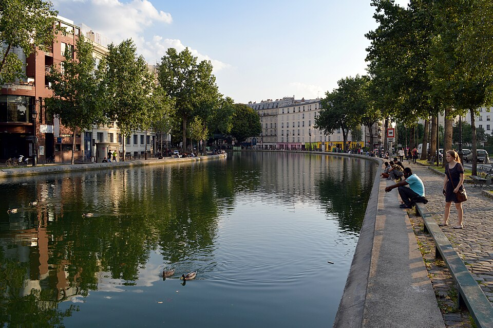 Canal Saint-Martin seen from Quai de Valmy.