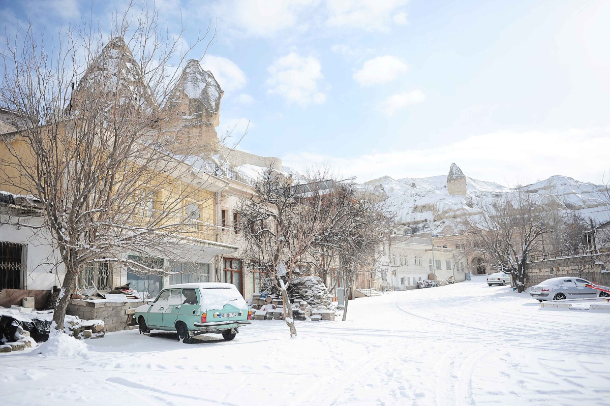 Winter snow in Cappadocia