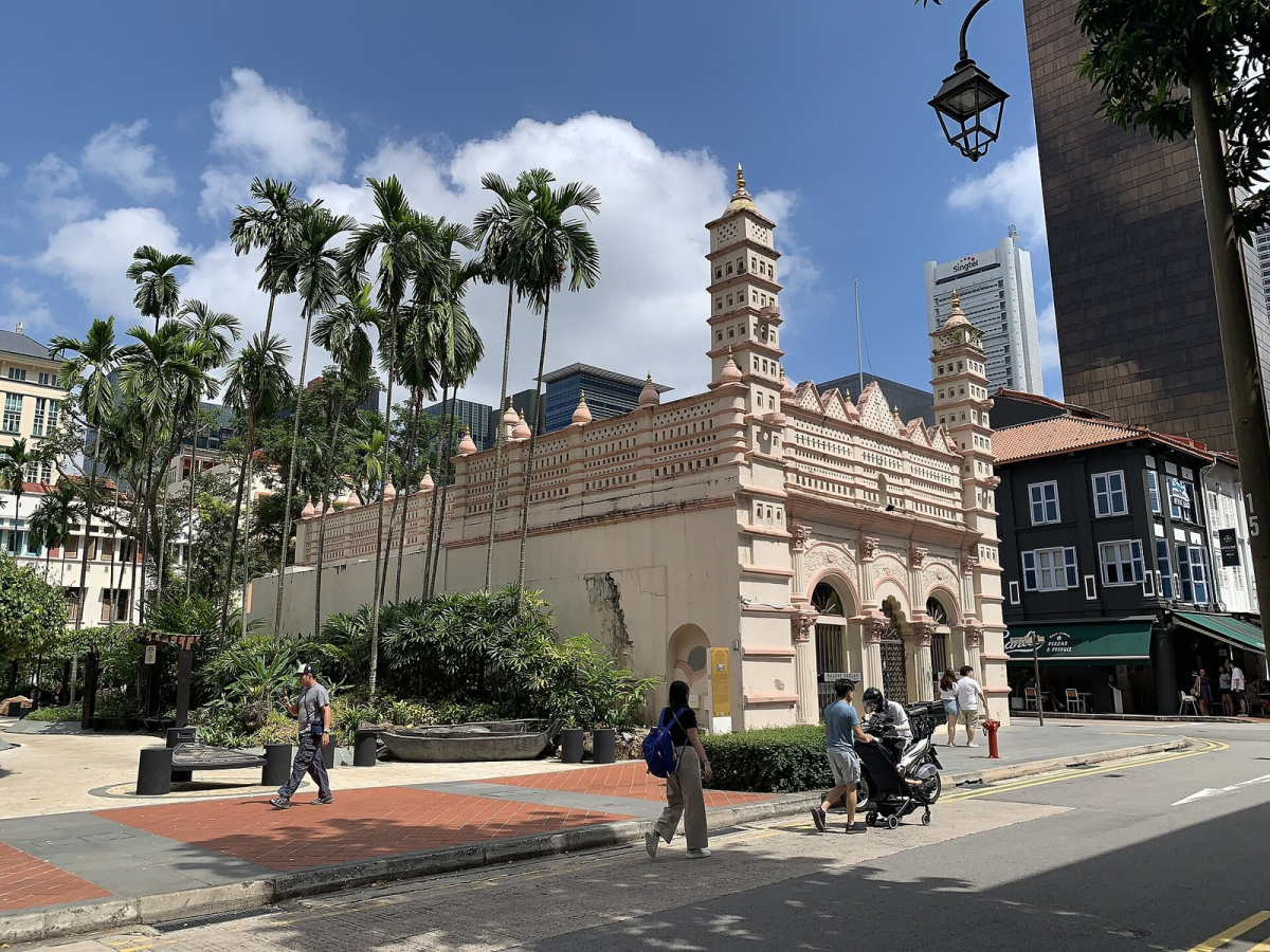 The former Nagore Dargah shrine on Telok Ayer Street, photographed in 2025. The former Nagore Dargah shrine on Telok Ayer Street, photographed in 2025.