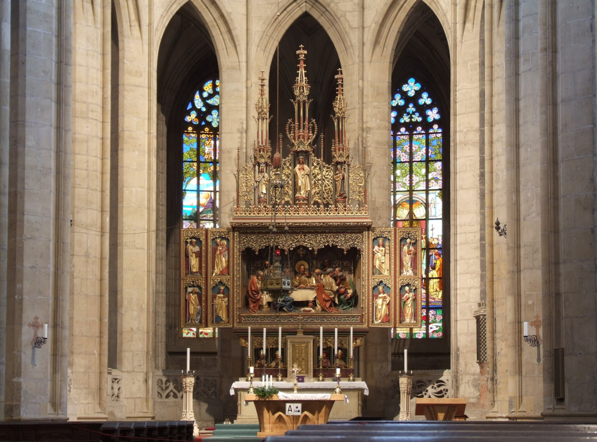 Interior of the Church of St Barbara in Kutná Hora