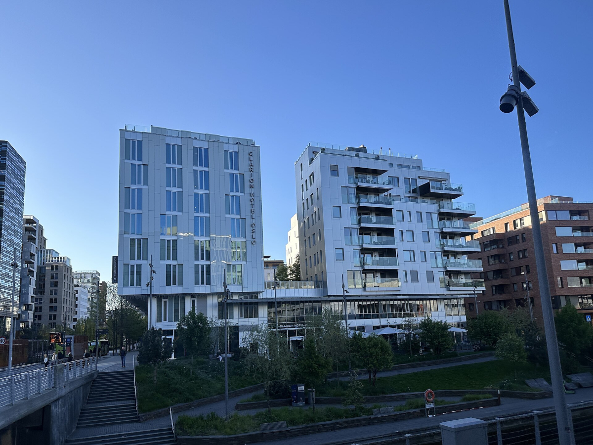 Clarion Hotel Oslo at Dronning Eufemias gate 15, photographed in May 2025. Clarion Hotel Oslo at Dronning Eufemias gate 15, photographed in May 2025.